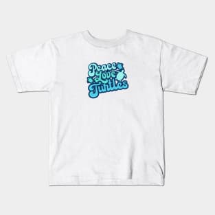 Peace Love Turtles Kids T-Shirt